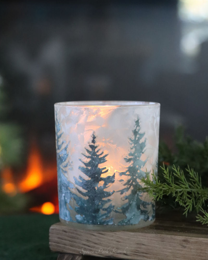 Woodland Pines Forest Candle Holder