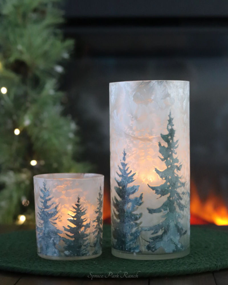 Woodland Pines Forest Candle Holder