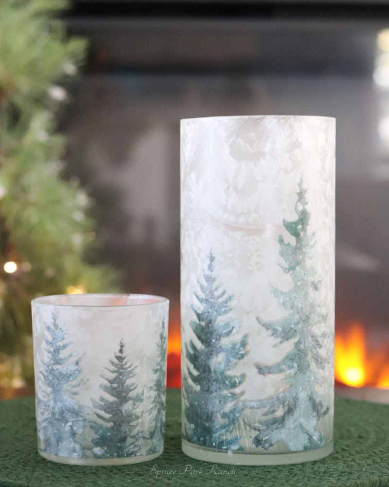 Woodland Pines Forest Candle Holder