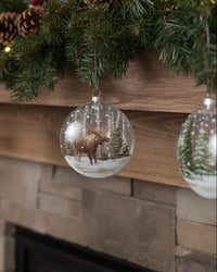 Winter Nature Glass Disc Ornament