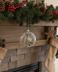 Winter Nature Glass Disc Ornament