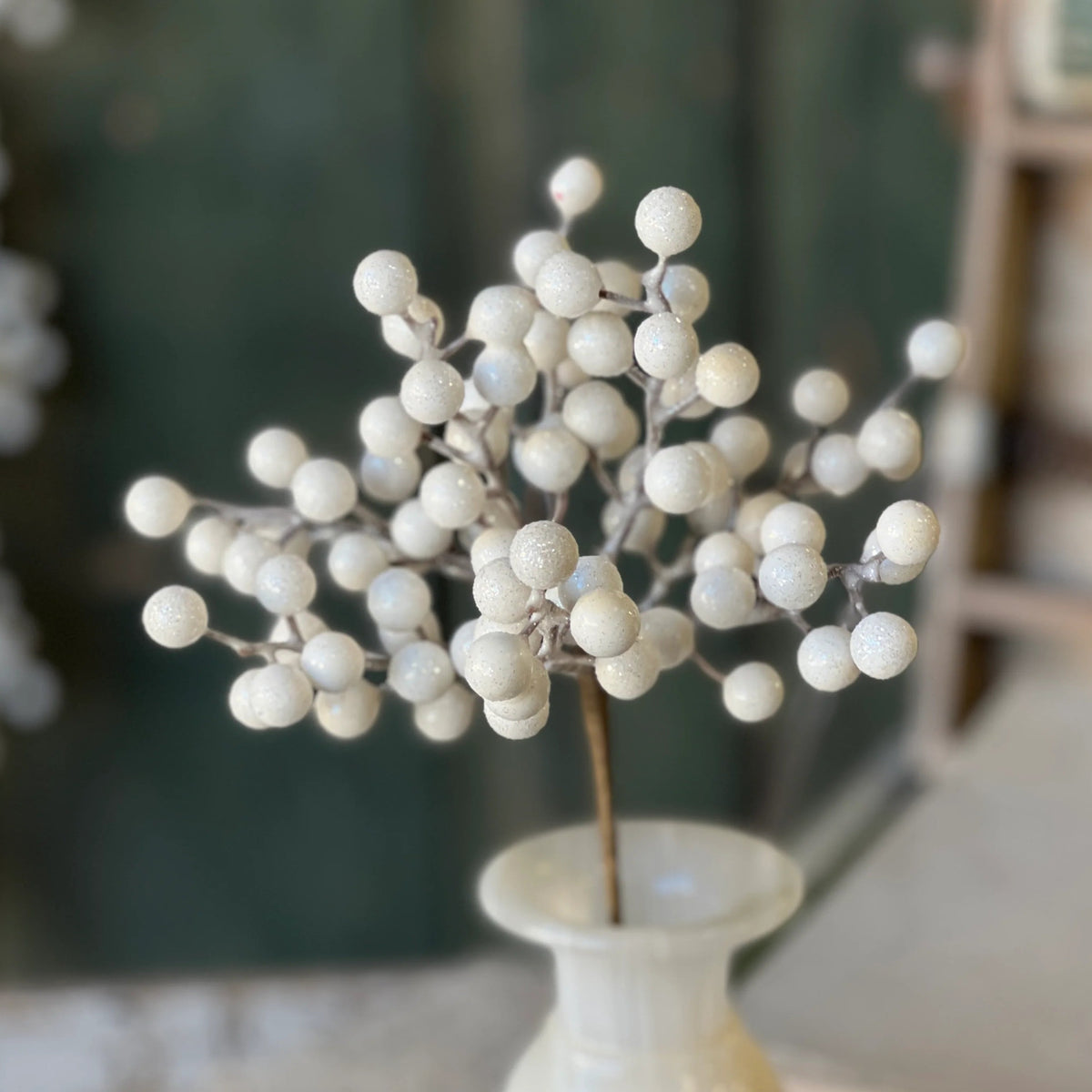 Icy Snowdrop Berry Pick 12"L