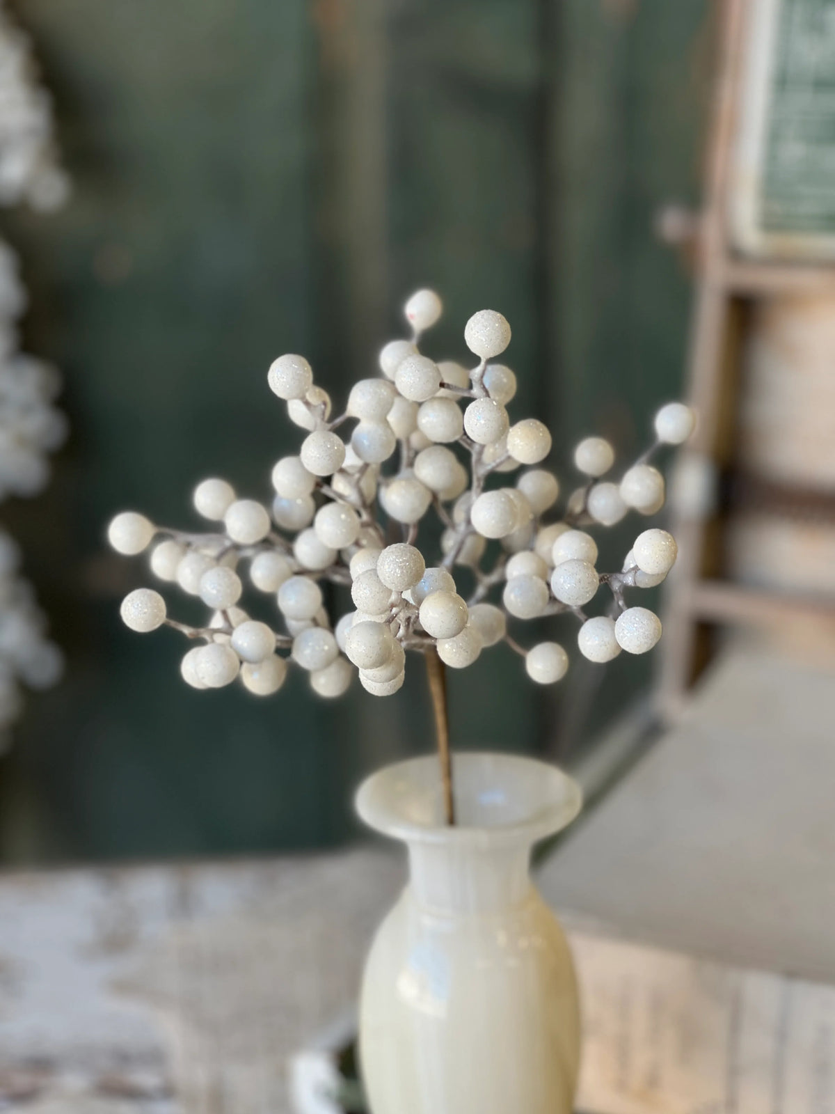 Icy Snowdrop Berry Pick 12"L