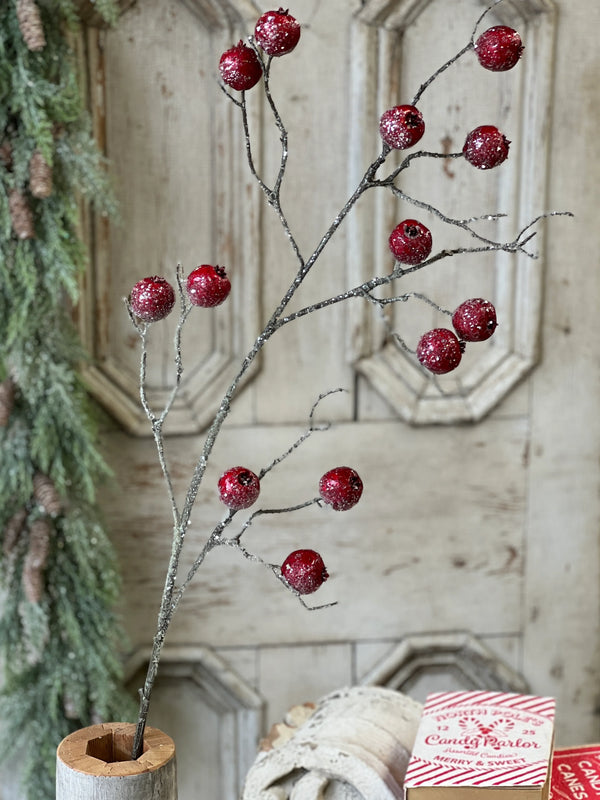 Sparkling Bauble Berry Spray 39"