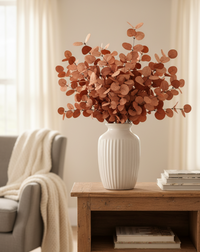 Penny Leaf Eucalyptus Pick Red 18”