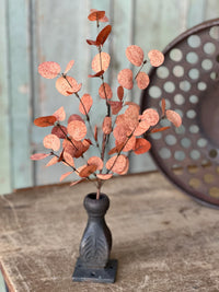 Penny Leaf Eucalyptus Pick Red 18”