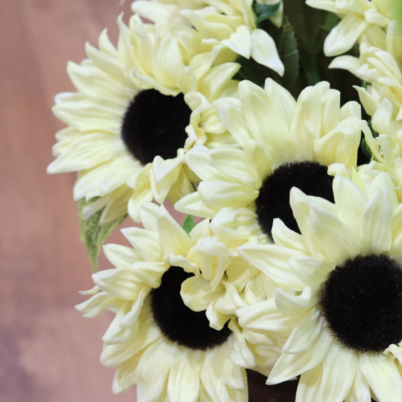 Pale Yellow Sunflower Stem Real Touch