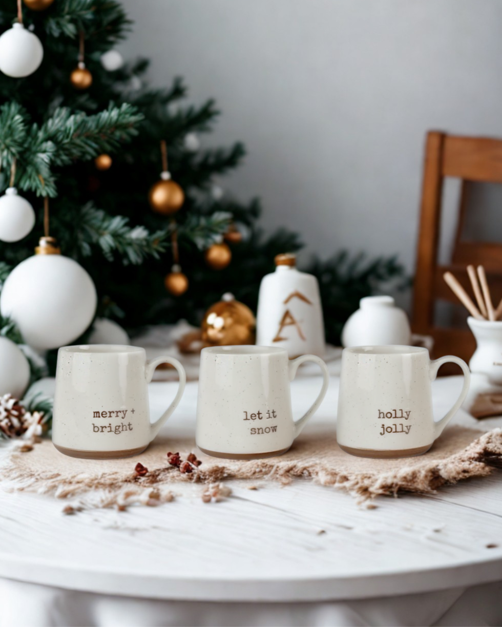 Christmas Speckled Ceramic Mug