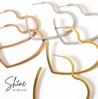 Amore Heart Hoop Earrings