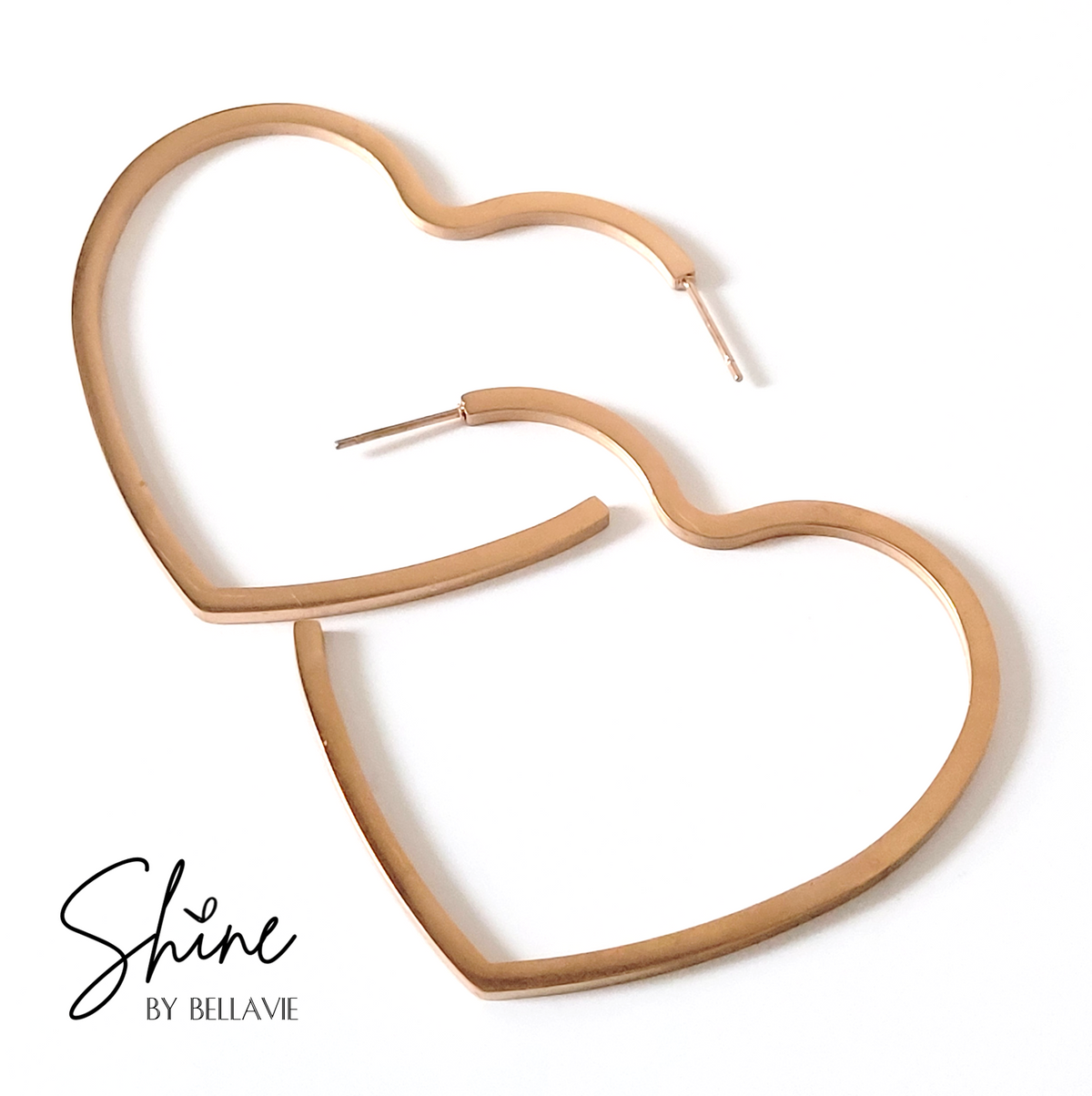 Amore Heart Hoop Earrings