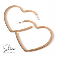 Amore Heart Hoop Earrings