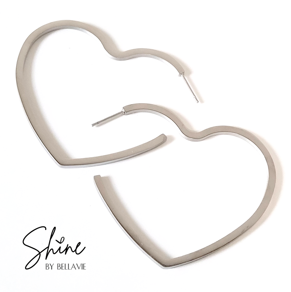 Amore Heart Hoop Earrings