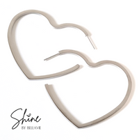 Amore Heart Hoop Earrings