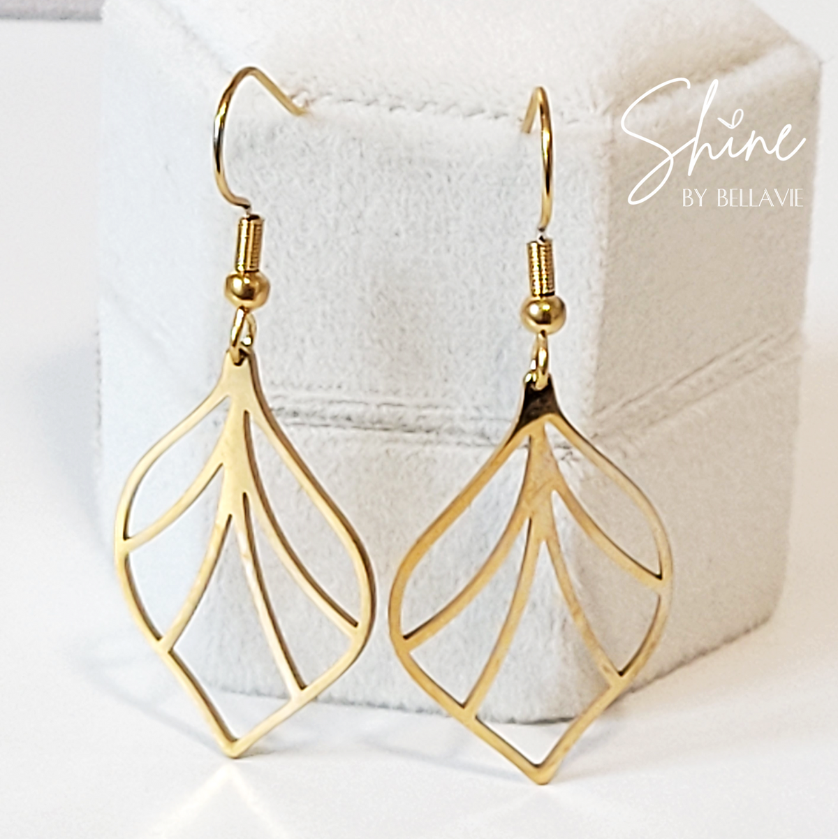 Antonia Open Leaf Drop Earrings