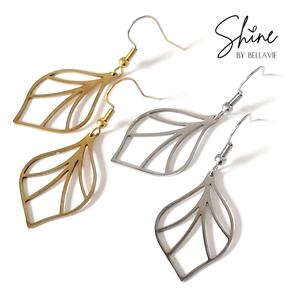 Antonia Open Leaf Drop Earrings