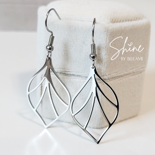 Antonia Open Leaf Drop Earrings