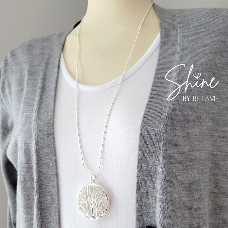 Ash Branch Filigree Medallion Necklace