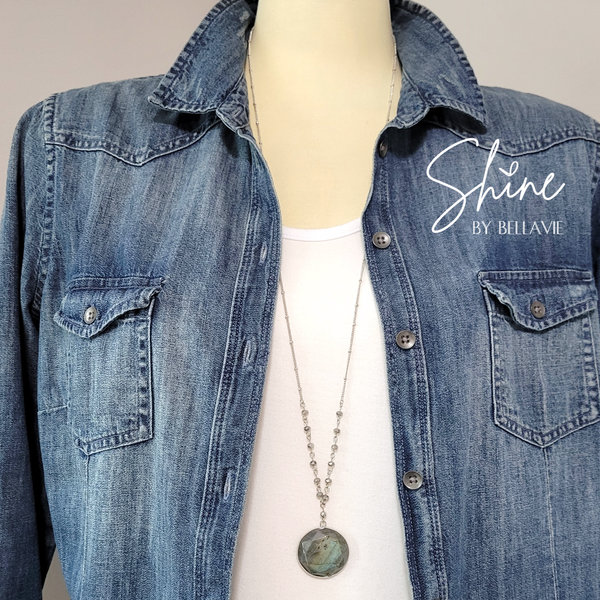 Aurora Labradorite Pendant Necklace