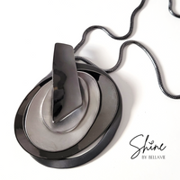 Bacall Silver and Gunmetal Necklace