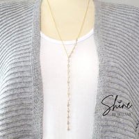 Bria Lariat Necklace With Crystals