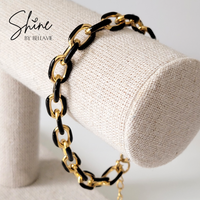Brooklyn Coloured Enamel Link Bracelet