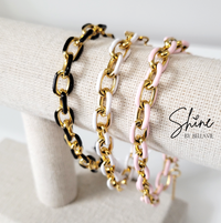 Brooklyn Coloured Enamel Link Bracelet