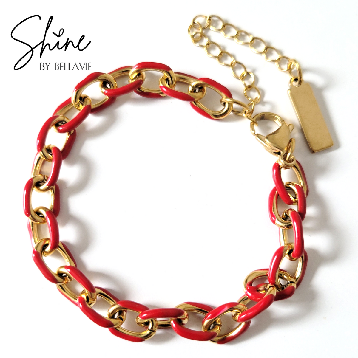 Brooklyn Coloured Enamel Link Bracelet