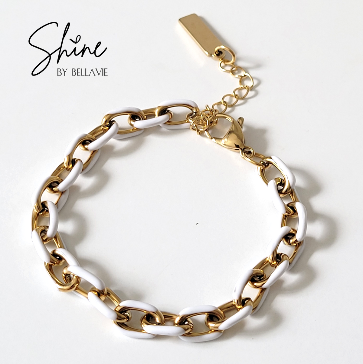 Brooklyn Coloured Enamel Link Bracelet