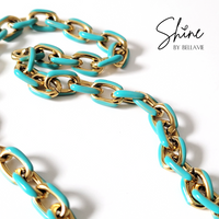 Brooklyn Coloured Enamel Cable Link Necklace