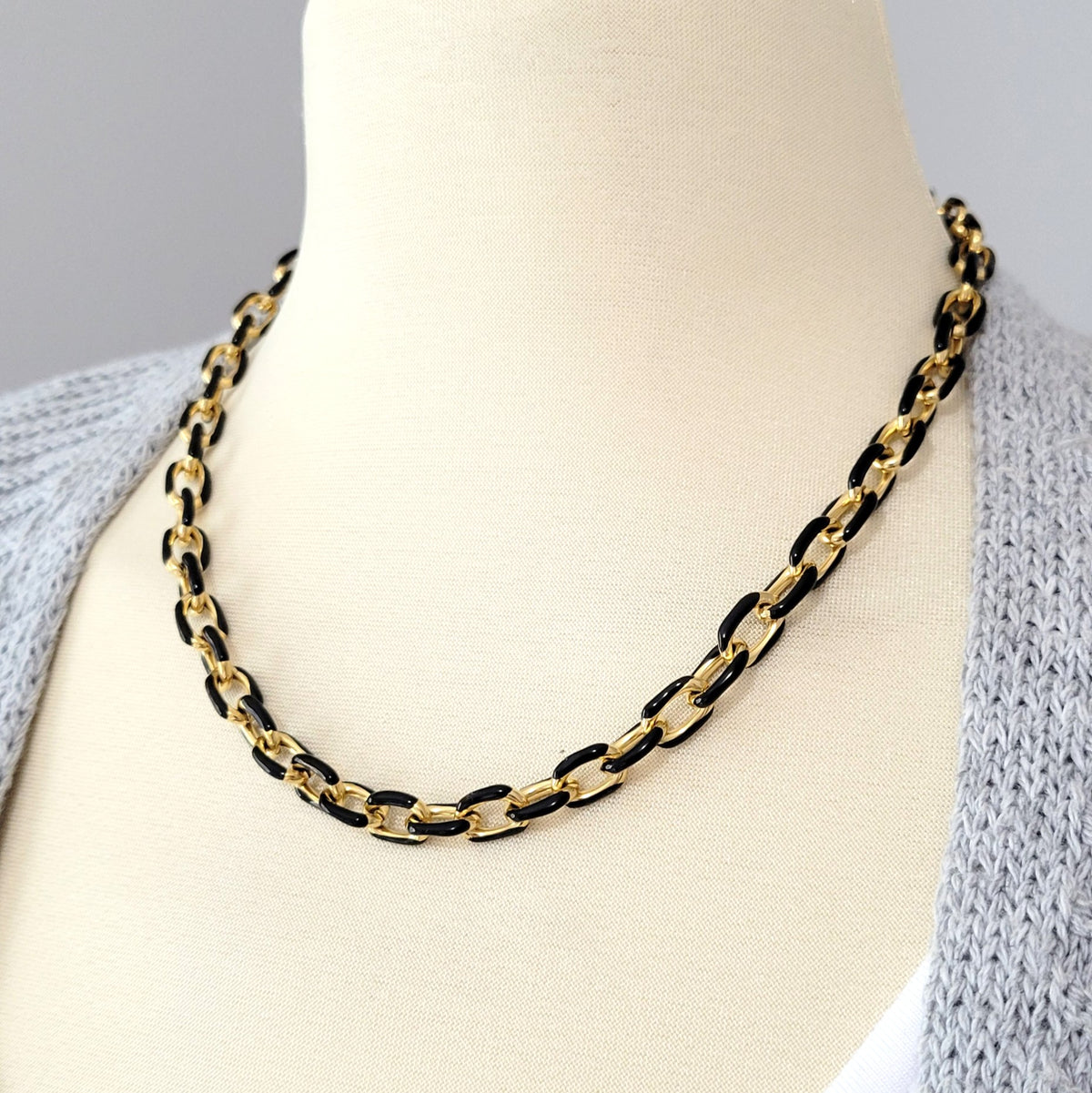 Brooklyn Coloured Enamel Cable Link Necklace