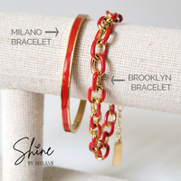 Brooklyn Coloured Enamel Link Bracelet