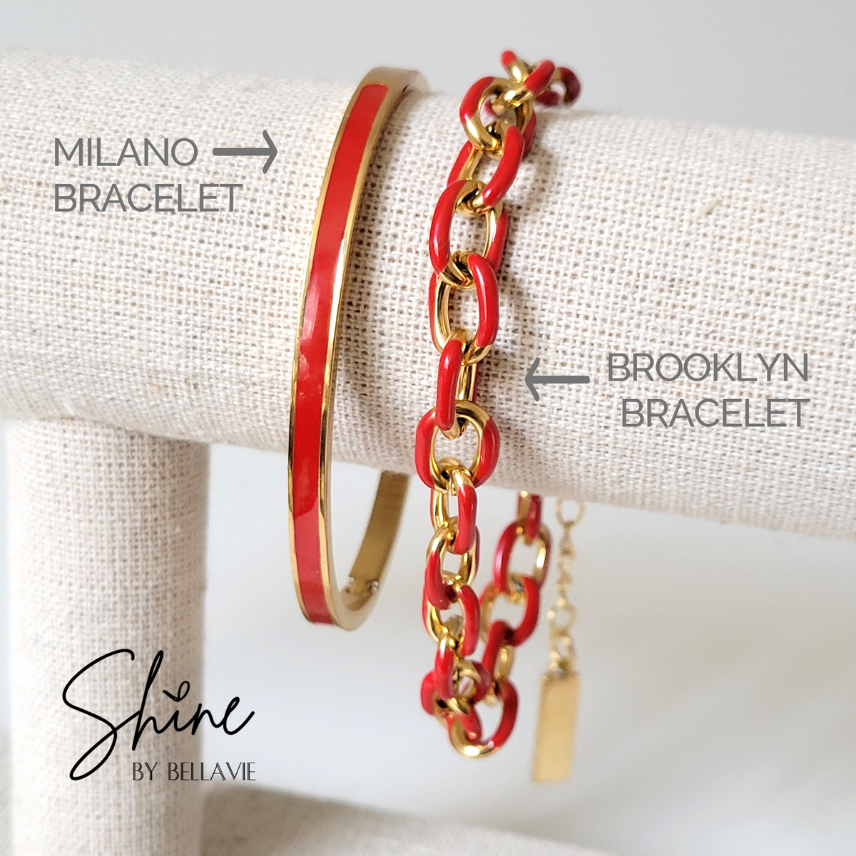 Milano Enamel Hinged Bangle