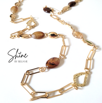Brown Agate Long Necklace