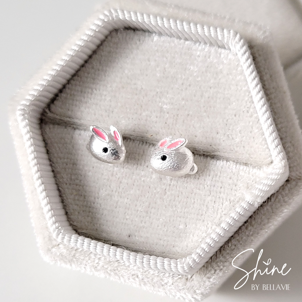 Beatrix Bunny Satin Stud Earrings