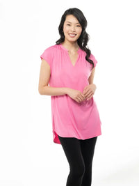 Sleeveless Wild Orchid Bamboo Tunic