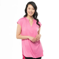 Sleeveless Wild Orchid Bamboo Tunic