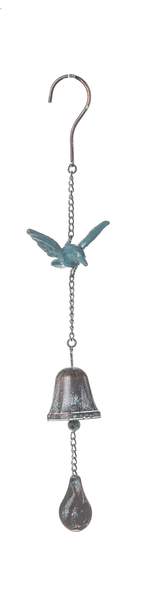 Cast Iron Hummingbird Bell Wind Chime