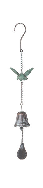 Cast Iron Hummingbird Bell Wind Chime