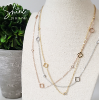 Chiara Quatrefoil Station Necklace