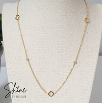 Chiara Quatrefoil Station Necklace