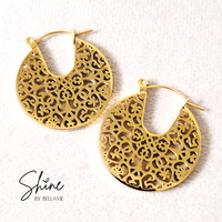 Dayna Filligree Disc Earrings