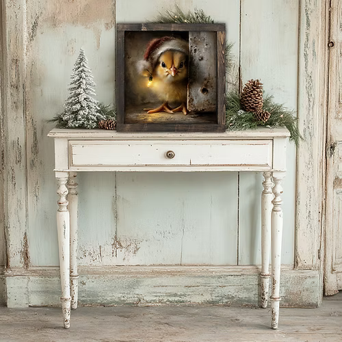 Chickmas Glow Canvas Print