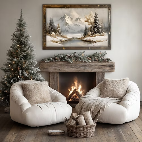 Winter's Fold Canvas Print