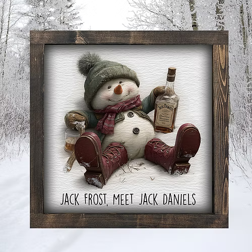 Jack Frost Meet Jack Daniels Canvas Print