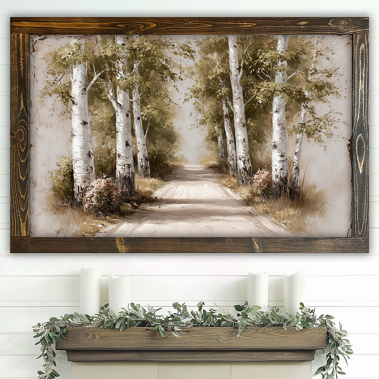 White Trail Canvas Print