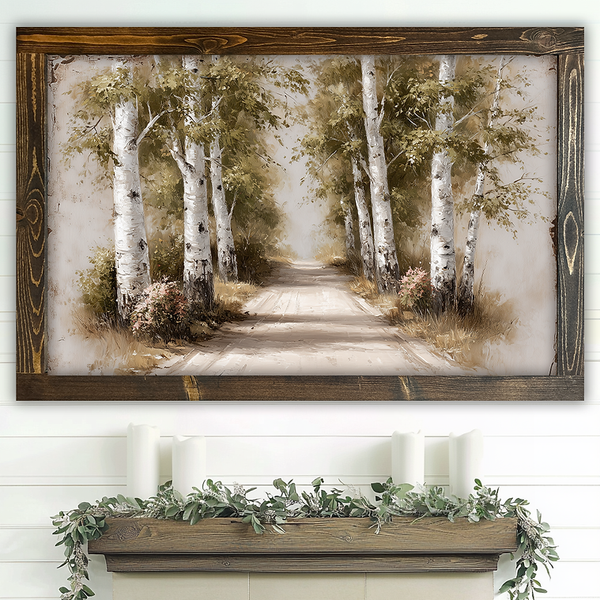 White Trail Canvas Print
