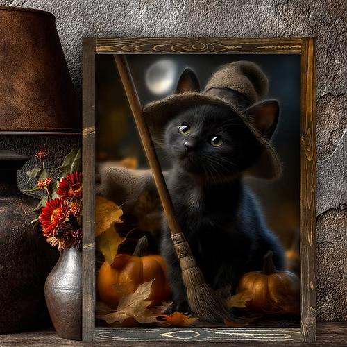Midnight Whiskers Canvas Print
