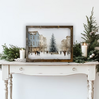 Merrytown Morning Canvas Print