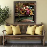 Truck Bed Blooms Canvas Print