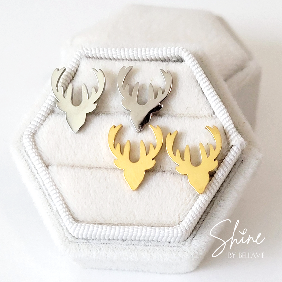 Deer Head Stud Earrings